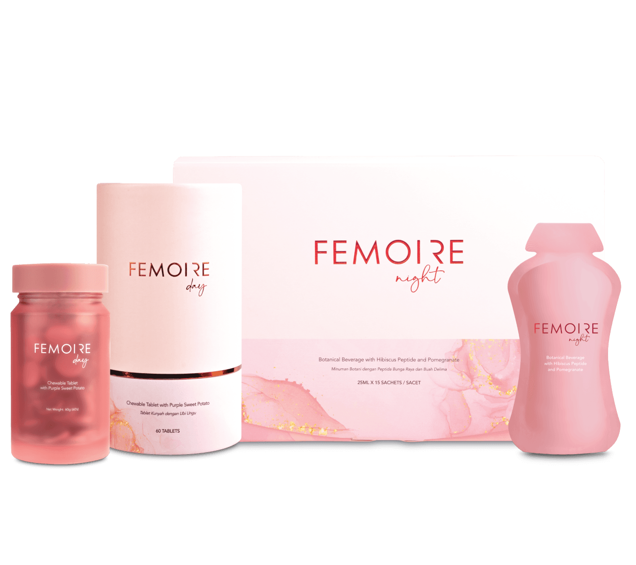 Femoire Day & Night 玫瑰植物美肌配套